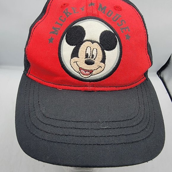 Disney Micky Mouse Adults Unisex Red Black Adjustable Streetwear Hat main image 5